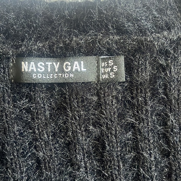 Nasty gal black fuzzy cardigan - Picture 2 of 2